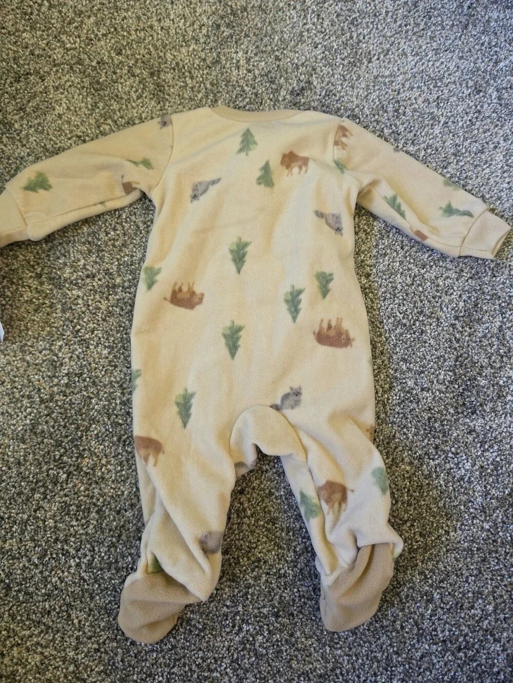 Carter's Neutral Forest Print Footed One-Piece Pajamas 2pk